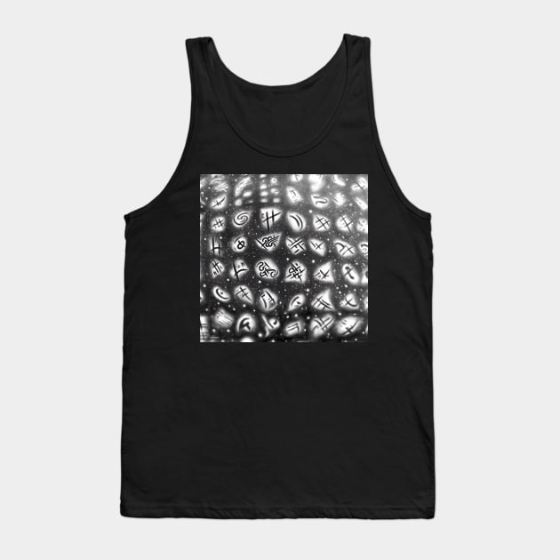 Alien Arcane Aesthic AiArt Alien runes 2 Tank Top by Swabcraft